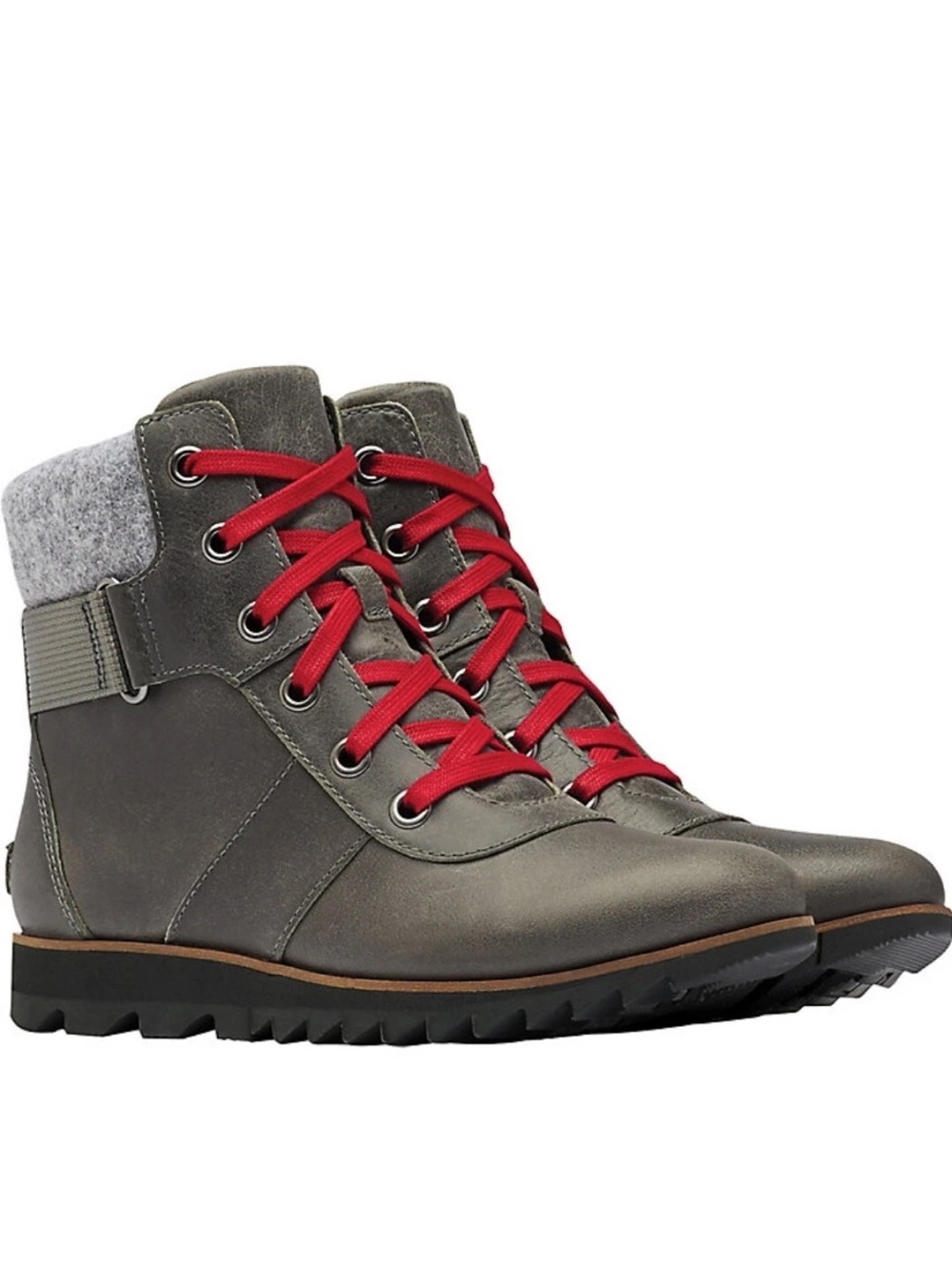 Sorel Harlow Conquest Lace Up Boots in Quarry 8.5